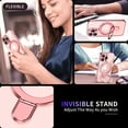thumbnail image 3 of JETeacka Magnetic for iPhone 16 Pro Case with Invisible Kickstand, MagSafe Compatible Camera Protection Shockproof Not Yellowing Slim Soft Cover, Pink, 3 of 7