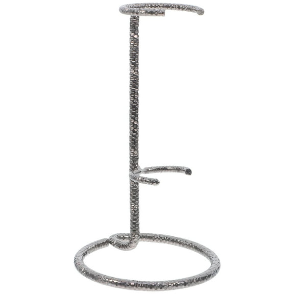 WORGEOUS  Crystal Ball Base Metal Tray Clear Sphere Holder Stands Black