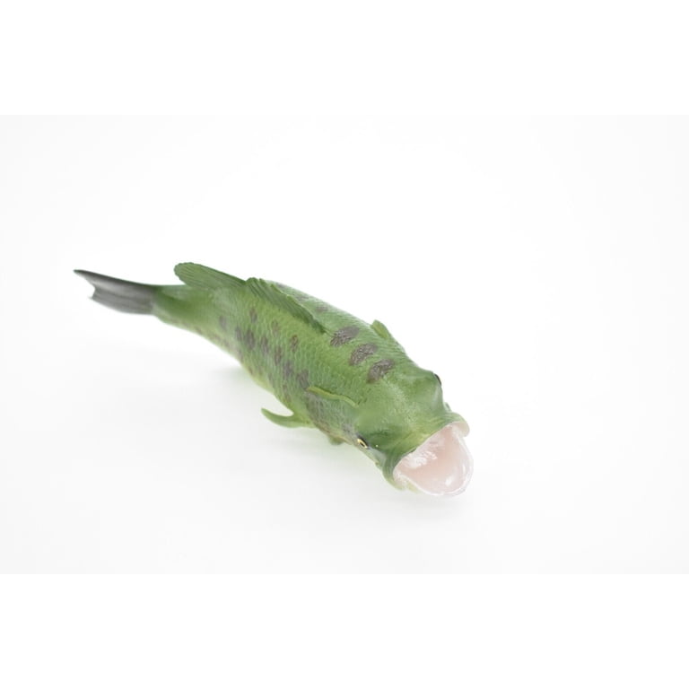 Fish Model Decor 2-Pack Realistic Large Mouth Bass Fish Models ...