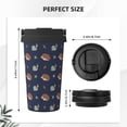 thumbnail image 3 of KLL Hedgehog And Snail Pattern Stainless Steel Vacuum Insulated Tumbler - Carry Insulated Coffee Mug - Reusable Insulated Cold Brew Iced Coffee Cup Thermos, 3 of 8