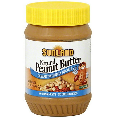 Sunland Creamy Valencia No Stir Peanut Butter, 16 oz (Pack of 6)