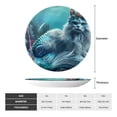 thumbnail image 2 of Wukai Cat Underwater Fantasy Print Decorative Plate for Display,Bone China Decorative Plate, Ceramic Dinner Plate with Stand, Vertical Ceramic Plate-7in, 2 of 6