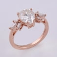 thumbnail image 5 of solitaire jewels 1.5CT Pear Moissanite 7 Stone Engagement Ring For Women, 14K Rose Gold, 5 of 8