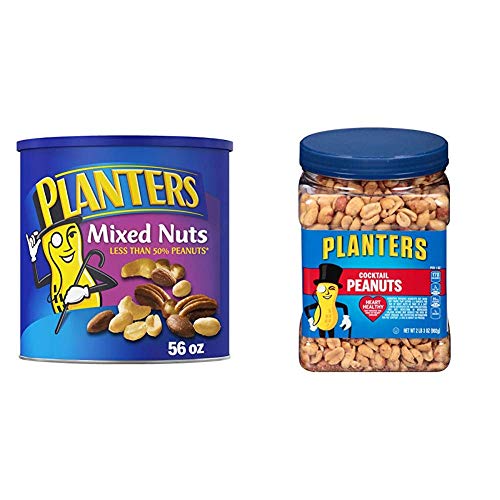 PLANTERS Mixed Nuts with Sea Salt, 56 oz. Resealable Canister Roasted