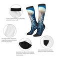 thumbnail image 3 of Rateoe White Jellyfish Dansing in the Ocean Pattern Women’s Knee High Crew Socks,Trouser Socks Comfortable, Breathable, Moisture-Wicking and Soft, 3 of 6