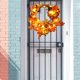 thumbnail image 2 of 11.8 pulgadas Artificial Fall Pumpkin Cone and Maple Leaf Wreath para Con luces Zulema guirnaldas de otoño, 2 of 7