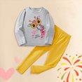 thumbnail image 2 of yboeqw Girls 2 Piece Outfit 3t 4t 5t 6t 7t 8t Fall Long Sleeve Top and Pants with Pockets Kids Loungewear Clothes,Size 5-6 Years, 2 of 4