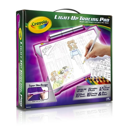 Crayola Light-up Tracing Pad Pink, Coloring Board for Kids, Gift, Toys for Girls, Ages 6, 7, 8, (Best Toys For Girls Age 8)