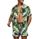 thumbnail image 1 of Txlixc Trajes de camisa hawaiana para hombre, camisa de manga corta con botones estampados a la moda + conjunto de pantalones cortos de playa Txlixc Casual, 1 of 3