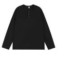 thumbnail image 1 of pstuiky Camisas para hombre de manga larga, Blusa informal de manga larga con botones, estilo vintage, cálida y a la moda para hombre Tops de talla grande para hombre m, 1 of 3