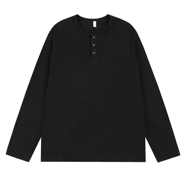 pstuiky Camisas para hombre de manga larga, Blusa informal de manga larga con botones, estilo vintage, cálida y a la moda para hombre Tops de talla grande para hombre m