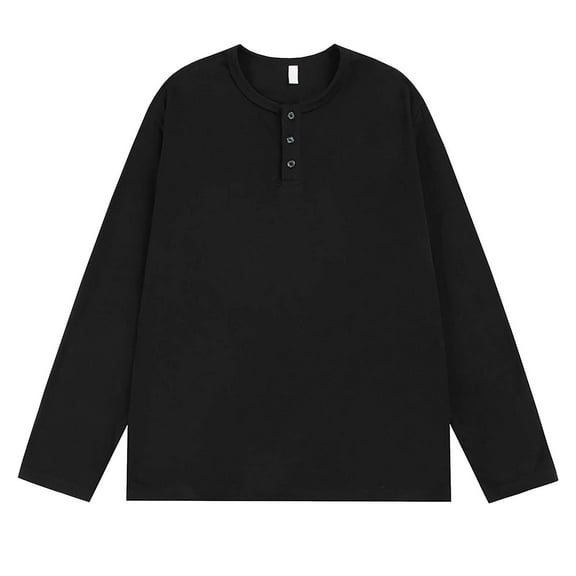 Kalauyu Long Sleeve Henley Shirts for Men Soft Thermal Fall Shirts Available in Big & Tall