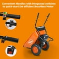 thumbnail image 2 of SuperHandy Motorized Wheelbarrow - Electric Self-Propulsion, 48V 2Ah Battery, 330lb Capacity, 4 Cu. ft Tub, DUMP, 2 of 5