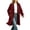 Wine, variant on cocolona Trench Coat for Women Open Front Long Sleeve Solid Color Long Jacket Notch Lapel Lined Fall Winter Wool Coat with Pockets