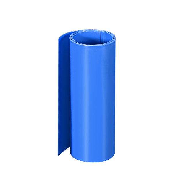 Unique Bargains PVC Heat Shrink Tubes 180mm Flat Width Wrap for Dual Layer 18650 1 Meter Blue