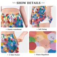 thumbnail image 6 of FORMRS Womens Swim Shorts Mesh Liner Quick Dry Casual Beach Board Bottom with Pockets, Sizes S-2XL, Light Colorful Circles, 6 of 9