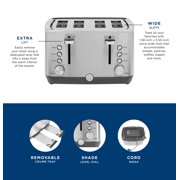 General Electric 4-Slice Toaster, Stainless Steel with Removable Tray