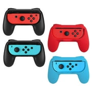 EIMGO Nintendo Switch Joy-Con Controller Grip 4 Pack Black Red Blue Rubber