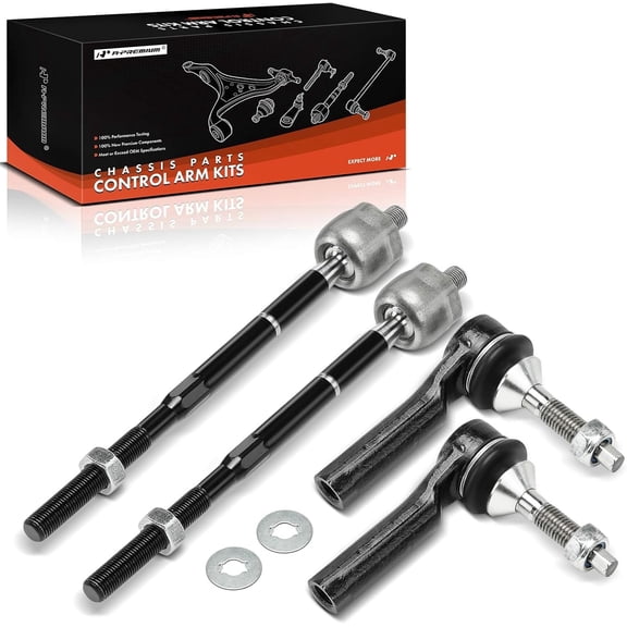 A-Premium Set of 4, Front Inner Outer Tie Rod End Kit, Compatible with Ford Taurus 2010-2016, Flex 2010-2015 & Lincoln MKS 2010-2016, MKT 2010-2016