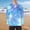 Blue-P, variant on Men's Lightweight Printed Round Neck Pullover, Breathable Long Sleeve Fishing Beach Swim Shirt Blue-C XL