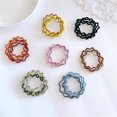 thumbnail image 4 of Corde à Cheveux Ondulée Mode 4 Pcs Couleur Unie Attaches de Cheveux Tout-Aller Bandeau pour Femmes, 4 of 10