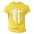 thumbnail image 3 of Baqcunre Mens Shirts,Mens Independence Day Flag Casual Soft And Comfortable Small Printed Cotton T Shirt With Rund Neck And Short Sleeves,Going Out Tops Graphic Tees Men T Shirts for Man Yellow XL, 3 of 5