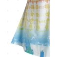 thumbnail image 4 of Tamaño más Lace Up Tie Dye T Shirt Rosegal Camisetas tallas grandes, 4 of 5