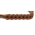 thumbnail image 2 of Brown Leather Braided Dog Short Traffic Leash 16" Long 4-thong Square Braid for Large Breeds, 2 of 3