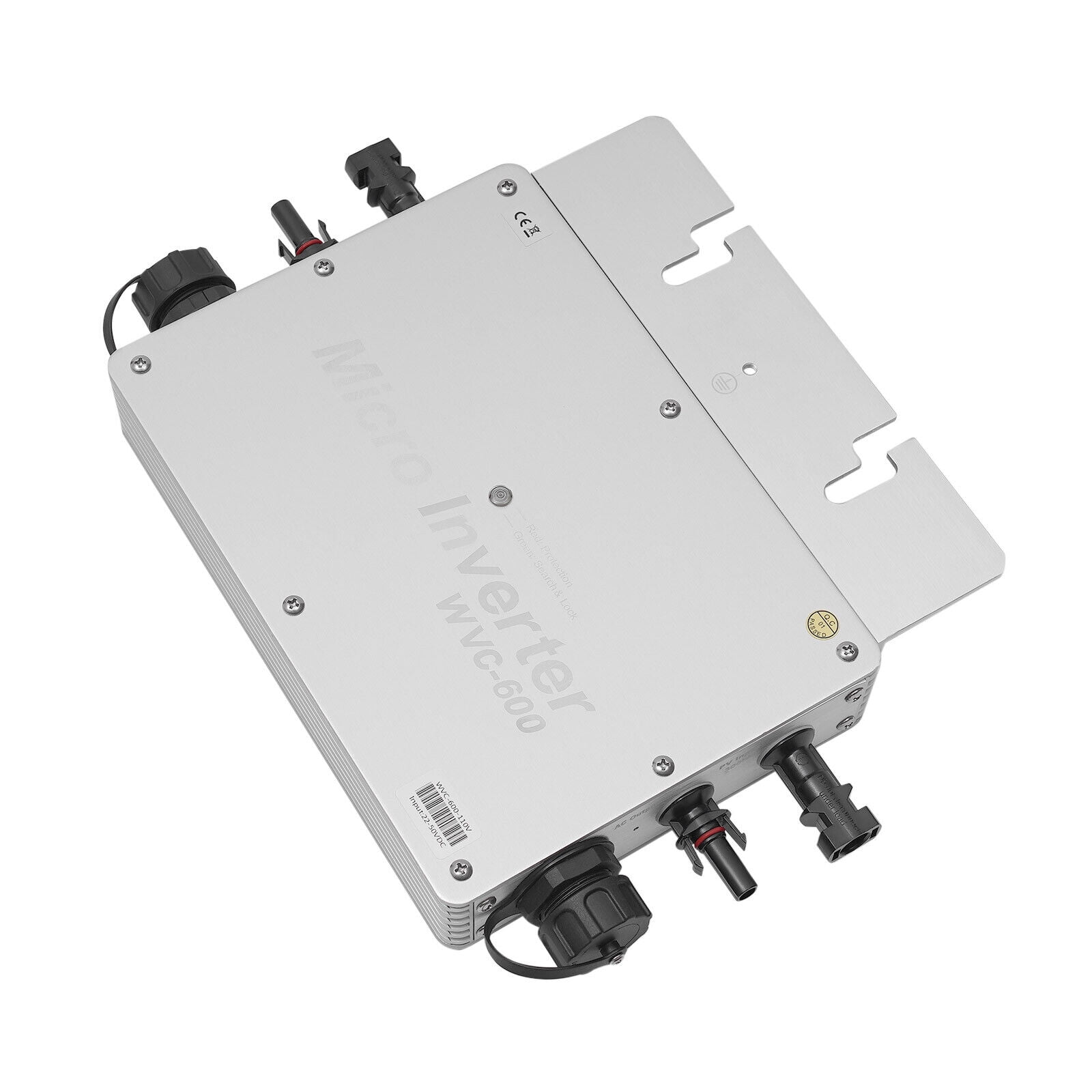 Aluminum Alloy Solar Micro Inverter 600W Grid Tie MPPT Pure Sine Wave DC to Waterproof