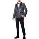 thumbnail image 2 of INSPIRE CHIC Blazers para hombres con lentejuelas brillantes metálicas de argyle y chaquetas de traje M Plata, 2 of 5
