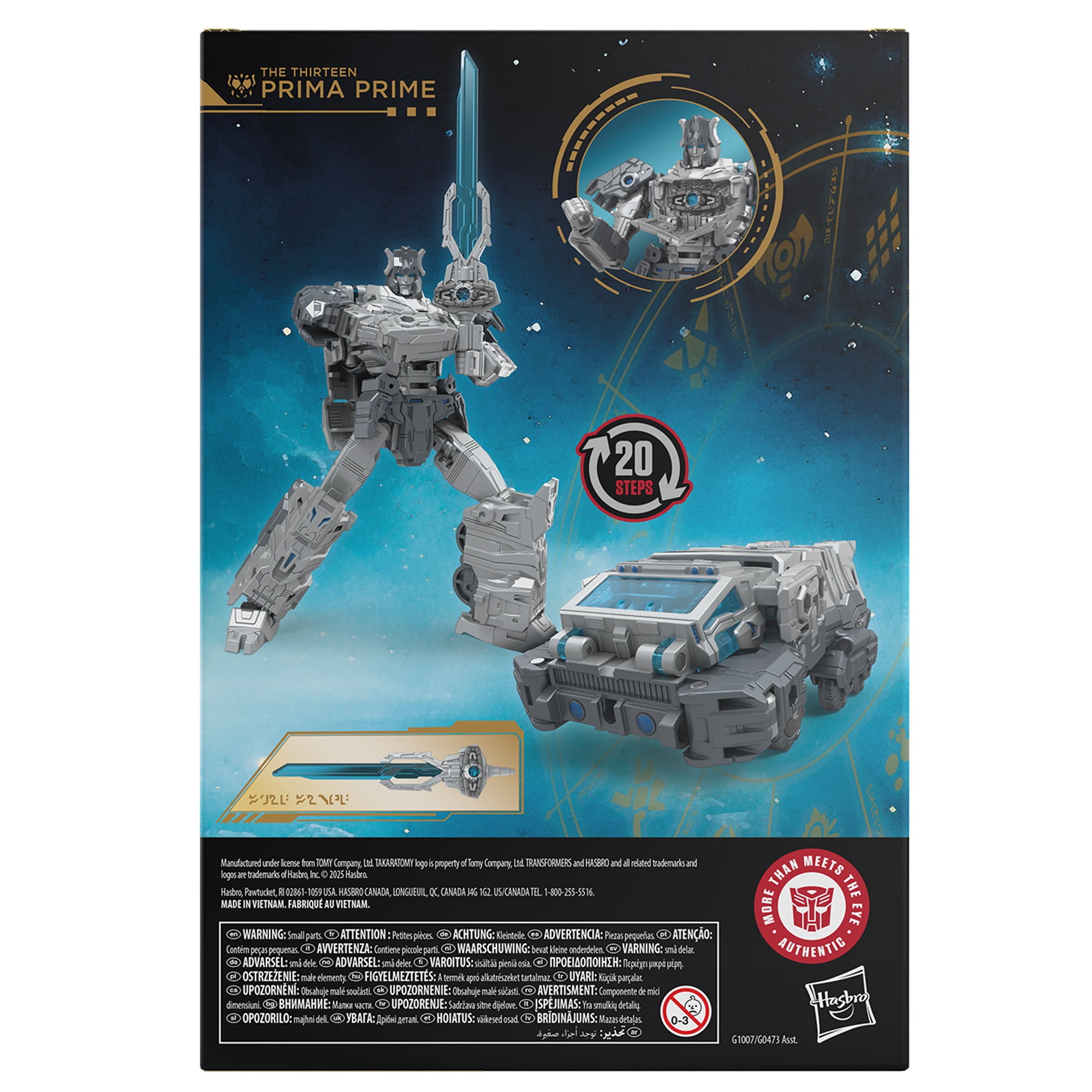 Transformers Age of the Primes Voyager Class The Thirteen Prima Prime 7” Action Figure, 8+