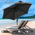 thumbnail image 6 of Autlaycil 7.5ft Black Outdoor Patio Umbrella with Tilt, Crank and Sturdy Ribs for Lawn, Garden, Backyard and Pool, 6 of 6