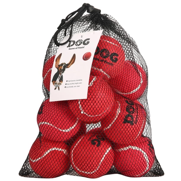 Pelotas de tenis AMA SPORT Dog Pet rojas para perros pequeños y medianos