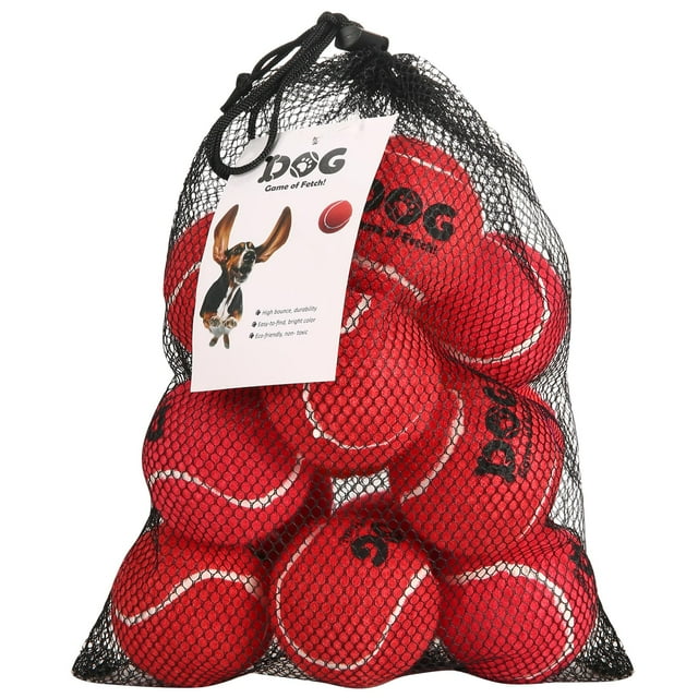 Pelotas de tenis AMA SPORT Dog Pet rojas para perros pequeños y medianos