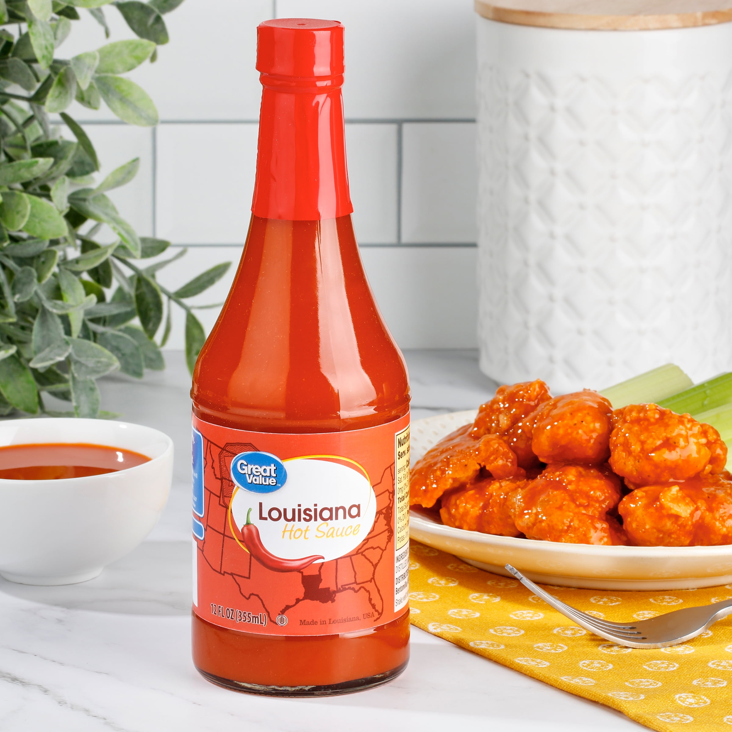  Louisiana Brand The Original Wing Sauce, Added Hot & Spicy  Flavor for Wings, 23 Servings Per Bottle, Kosher Wing Sauce 12 FL OZ Glass  Bottle (Pack of 3) : Grocery & Gourmet Food