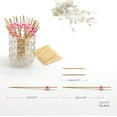 thumbnail image 3 of Minzimin 100 Counts Pearl Cocktail Picks, 4.7 Inch Long Bamboo Fancy Toothpicks for Appetizers, Decorative Christmas New Year Holiday Party Food Drink Garnish Fruit Kabob Skewer Sticks, 3 of 9