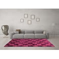 thumbnail image 3 of Ahgly Company Indoor Rectangle Checkered Pink Modern Area Rugs, 2' x 3', 3 of 4