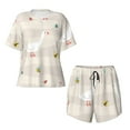 thumbnail image 4 of Picia Funny Goose1 Pajamas Sets for Women Soft Short-Sleeved Pjs with Lounge Shorts Two Piece Sleepwear-Small, 4 of 9