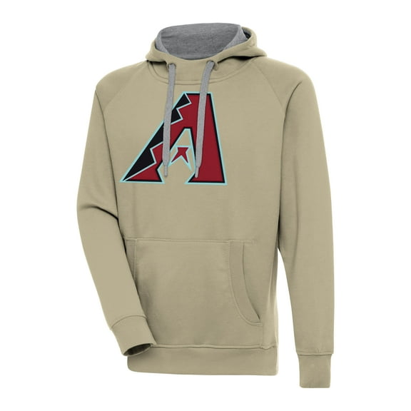 Men's Antigua Khaki Arizona Diamondbacks Victory Pullover Hoodie