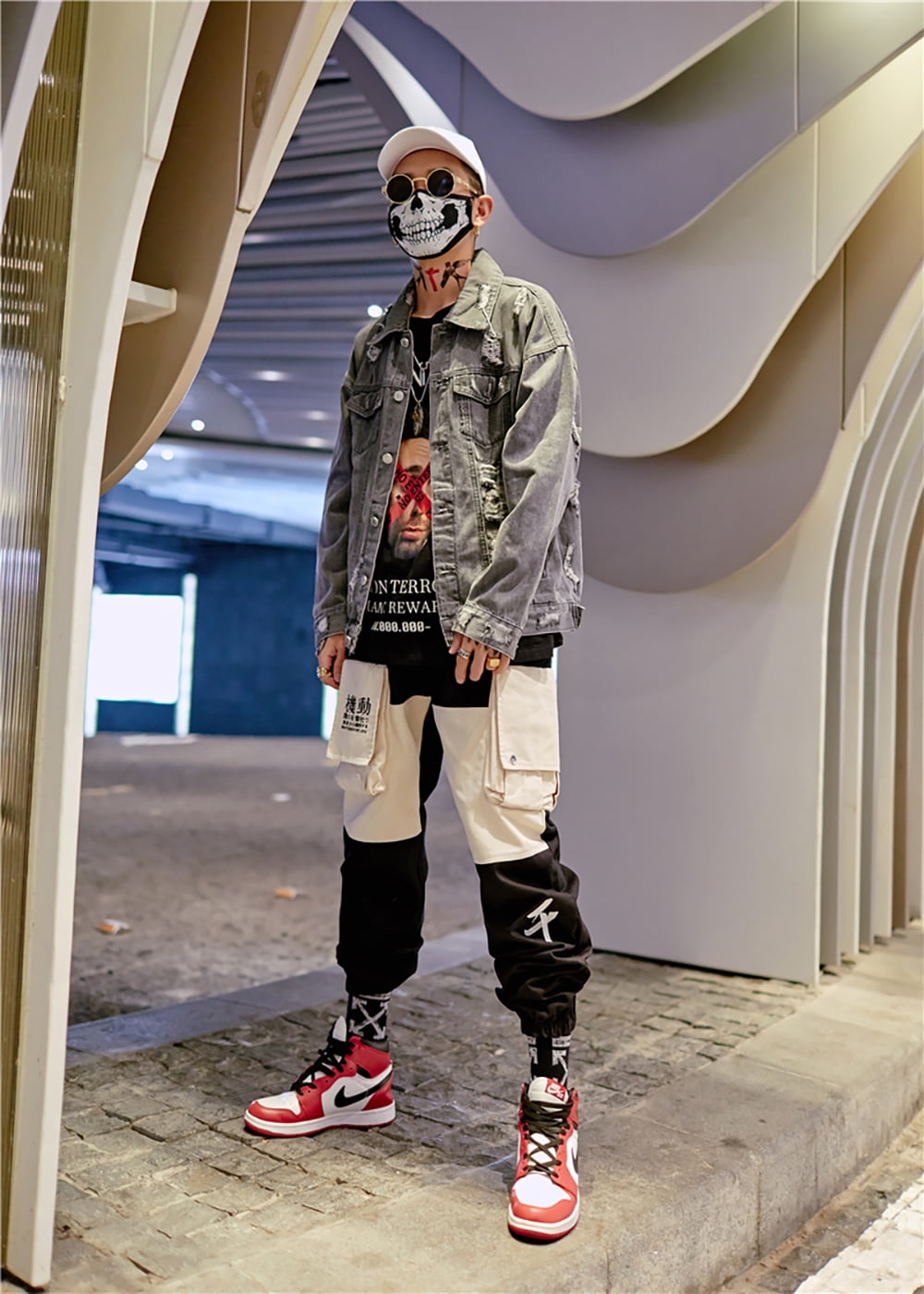 Streetwear Joggers Japanese Kanji Harajuku Embroidery Urban