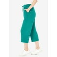 thumbnail image 3 of Woman Within Plus Size Petite Sport-Knit Pull-On Capri Pants, 3 of 5