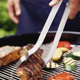 thumbnail image 1 of Cheers Long Kitchen Tongs Heat Resistant BBQ Salads Grilling Clip Rotate Fish Meat Tool, 1 of 7