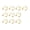 Gold, variant on 10Pcs Earrings,C-Shaped Ball Design Piercing Earring,Allergic-Free Electroplating Stud Earrings,Gold