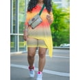 thumbnail image 2 of Lovelywholesale One Shoulder Gradient Print Asymmetry Shorts Set, 2 of 2