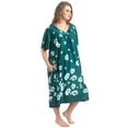 thumbnail image 4 of FEREMO Plus Size Nightgowns Womens House Dress with Pockets Short Sleeve Moomoo Nightgown Lounge Dresses for Women 1X-4X, 4 of 6