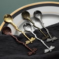 thumbnail image 4 of 5Pcs Spoon Coffee Teaspoon Set, Zinc Alloy Tea Spoon Dessert Spoon, Cute Scoop for Stirring Drink Mixing Milkshake Jam, 4 of 7