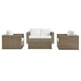thumbnail image 3 of Modway Convene 4-Piece Outdoor Patio Furniture Set in Cappuccino White, 3 of 10