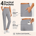 thumbnail image 5 of Feekit Women's Stretch Golf Pants High Waist Ankle Dress Pants Casual Business Travel Work Pants with 4 Pockets, 5 of 8