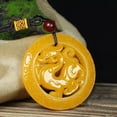 thumbnail image 3 of EOEMY Chinese Green Jade Antique Dragon Jade Pendant Jewelry Lucky Exorcise-Green, 3 of 6
