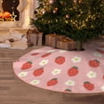 thumbnail image 5 of Sikiie Strawberry Nativity Christmas Tree Skirt, Jesus Christian Winter Holiday Tree Mat Decoration(30-48IN)36", 5 of 6
